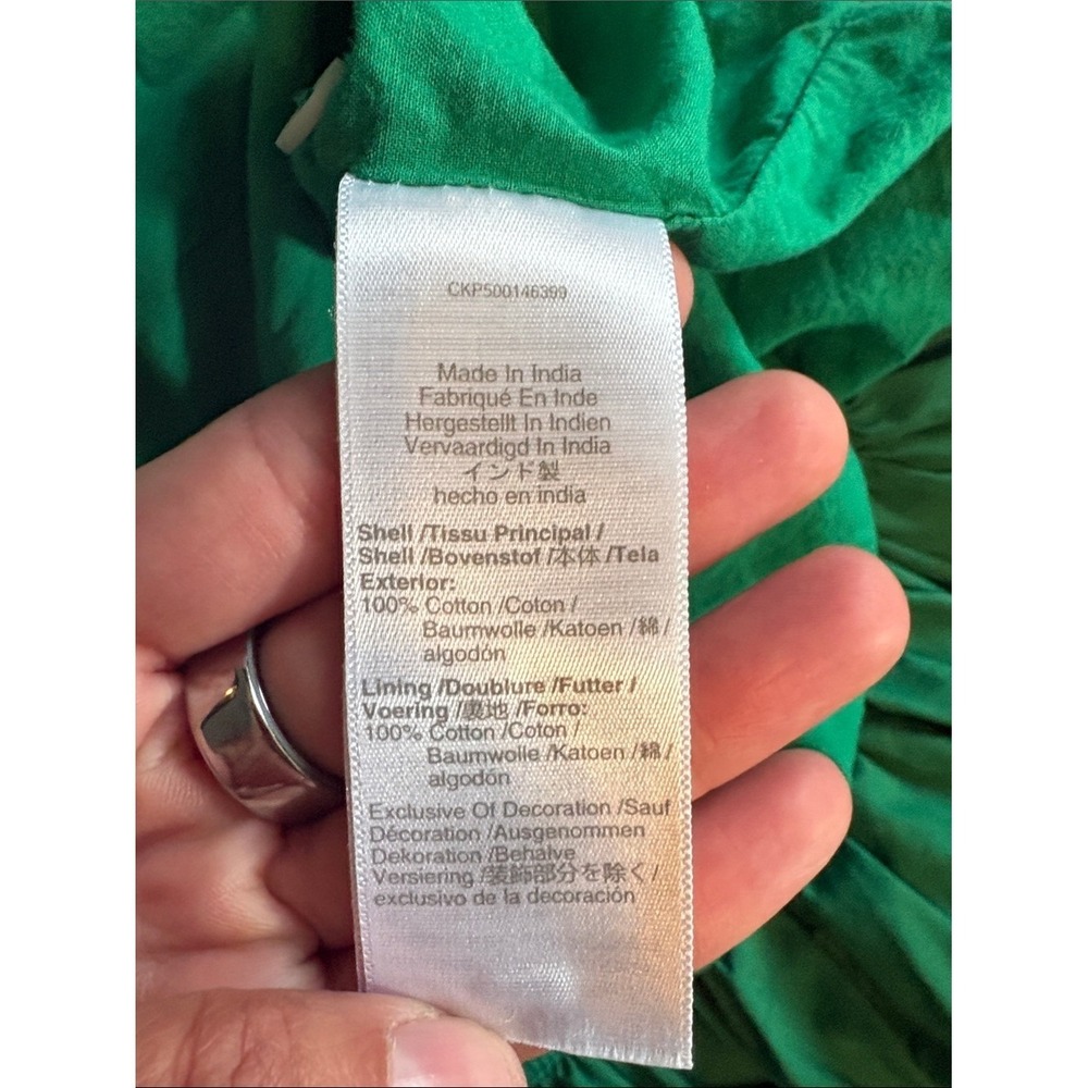 Madewell Green Smocked Textured Sleeveless Maxi Dress NT311 - Picture 6 of 7